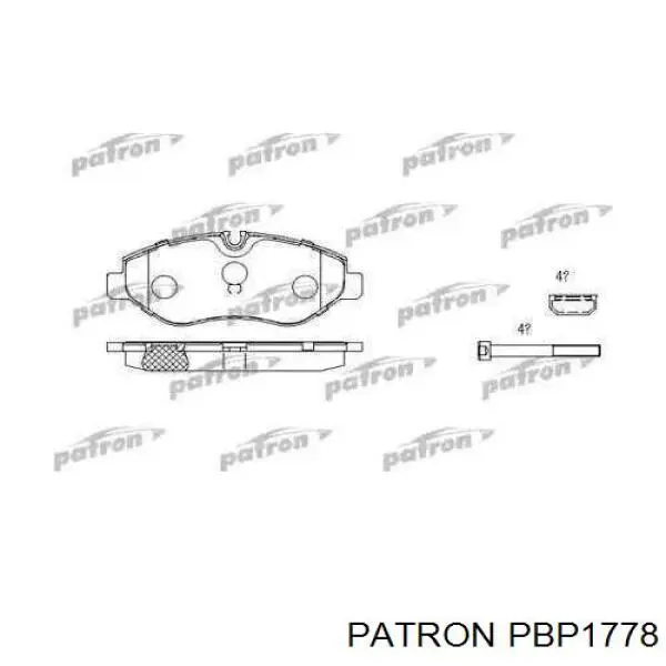 Гальмівні колодки Patron PBP1778 ціна, від 36.15 USD
