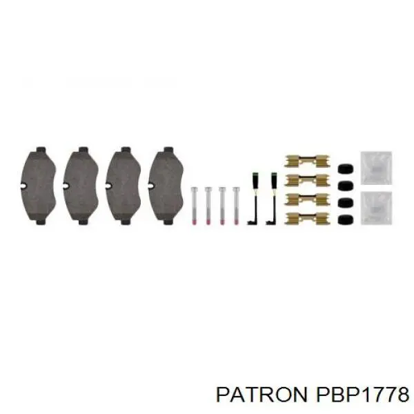 Купити PBP1778 Patron Колодки гальмівні передні, дискові