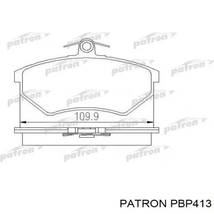 Колодки гальмівні передні, дискові PBP413 Patron