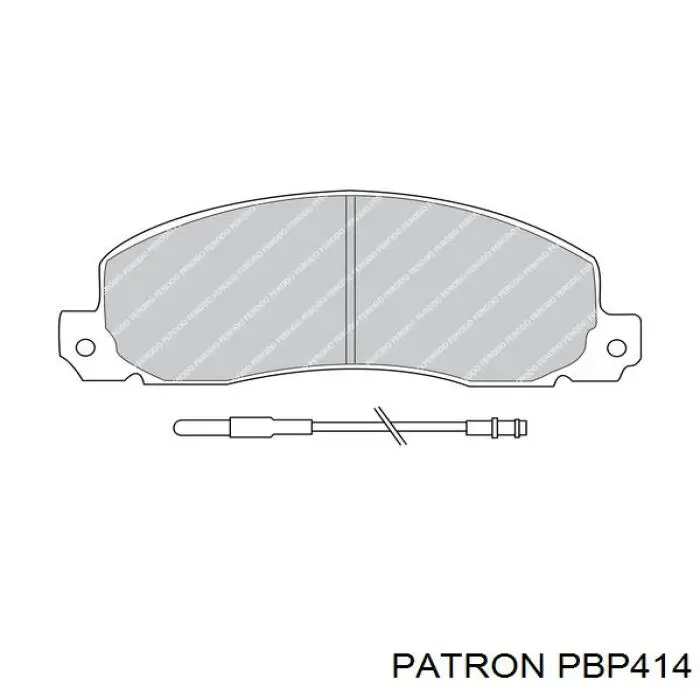 Колодки гальмівні передні, дискові PBP414 Patron