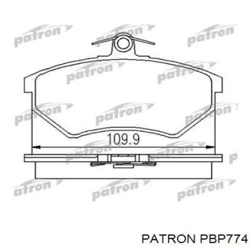 Передні тормозні колодки PBP774 Patron