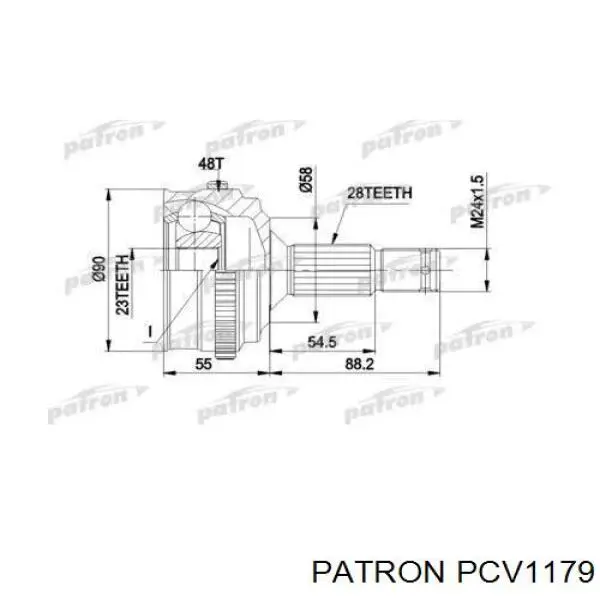 PCV1179 Patron Привід передній правий