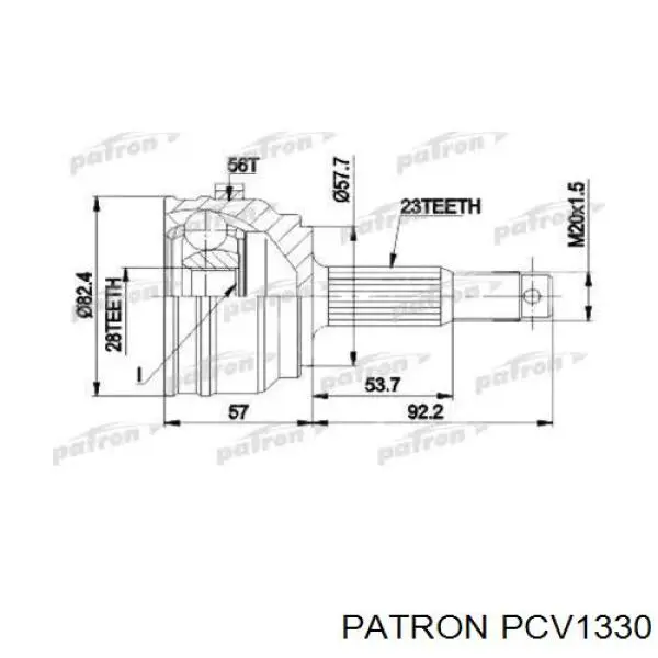 ШРУС зовнішній передній BB2418 Posterparts