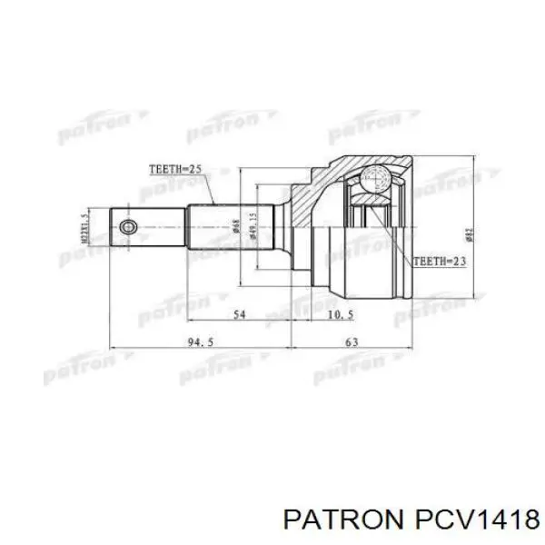 Купити C9211EL00B Nissan/Infiniti ШРКШ зовнішній передній, правий