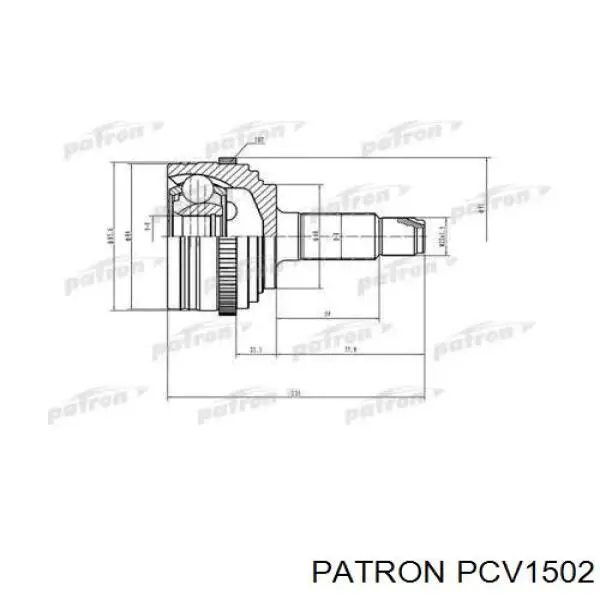 ШРУС зовнішній передній PCV1502 Patron