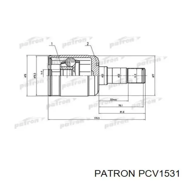 Купити GD1722620 Mazda Граната внутрішня, передня, ліва
