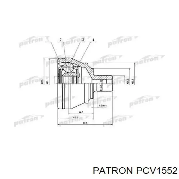 PCV1552 Patron Граната зовнішня