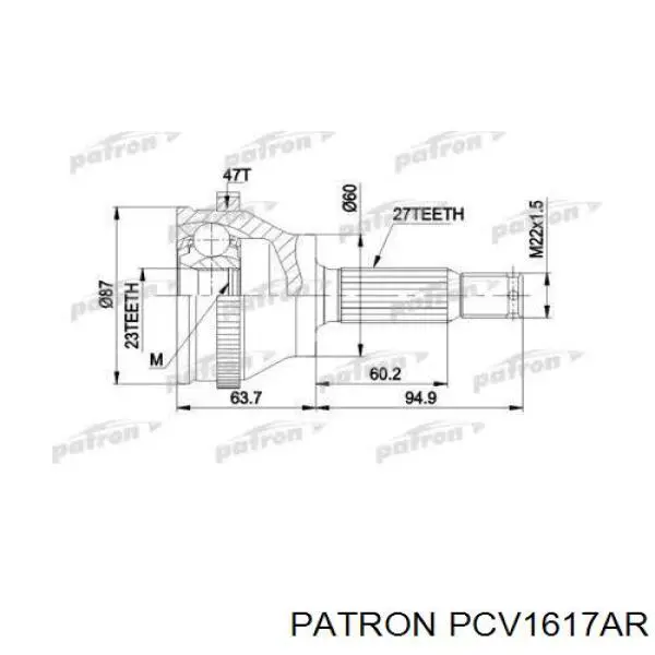 Купити 4950738E00 Hyundai/Kia ШРКШ зовнішній передній, правий