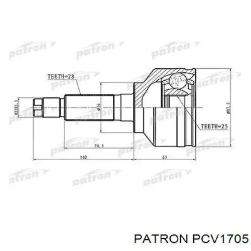 Купити PCV1705 Patron Шарнір приводу зовнішній