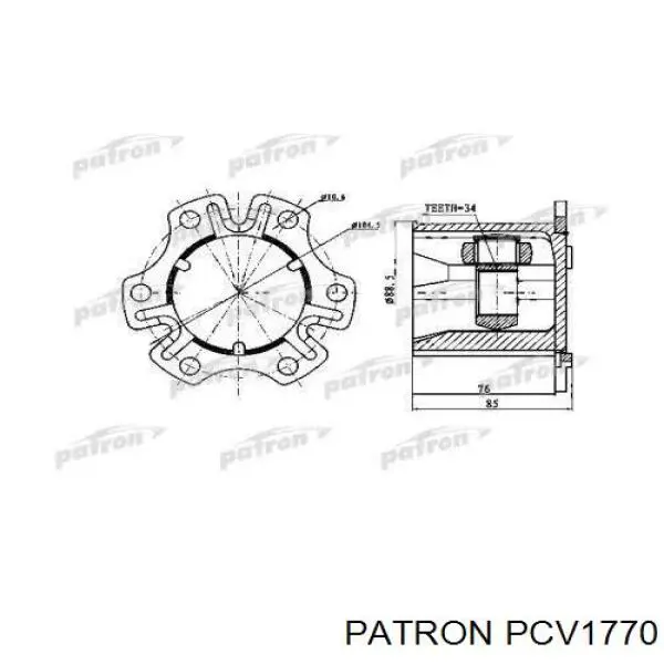 ШРУС внутрішній, передній PCV1770 Patron