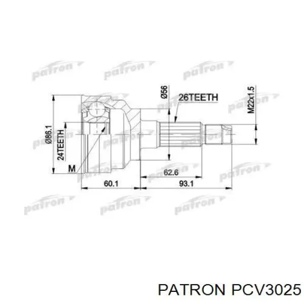 PCV3025 Patron Граната зовнішня