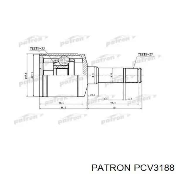 Купити PCV3188 Patron Граната внутрішня ліва