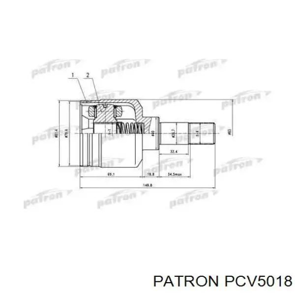 ШРКШ внутрішній, передній Patron PCV5018 ціна, від 98.89 USD