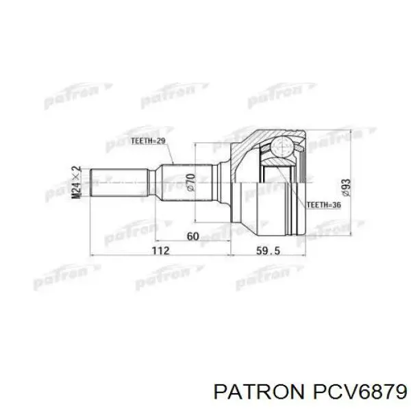 ШРУС наружный FIAT K52104590AA ШРУС наружный FIAT K52104590AA