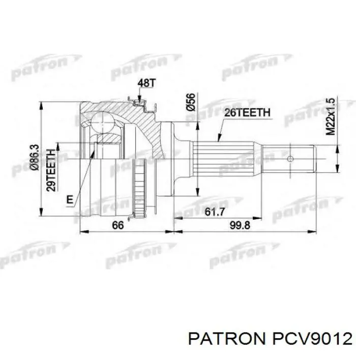 Граната колісна Patron PCV9012 ціна, від 67.78 USD