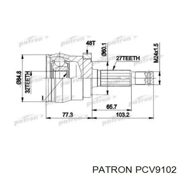 Купити TOJ0078 Magneti Marelli Шарнір приводу зовнішній