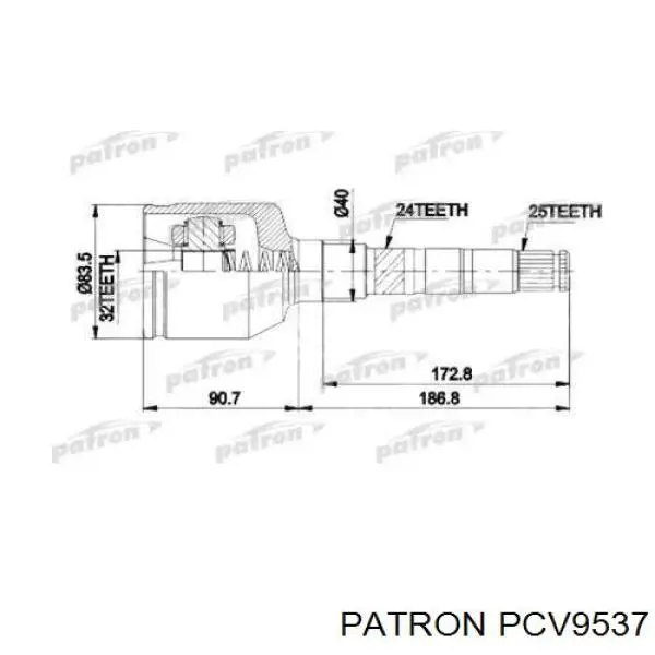 PCV9537 Patron ШРКШ внутрішній, передній