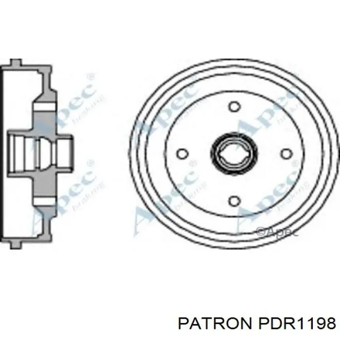 PDR1198 Patron Барабан гальмівний задній