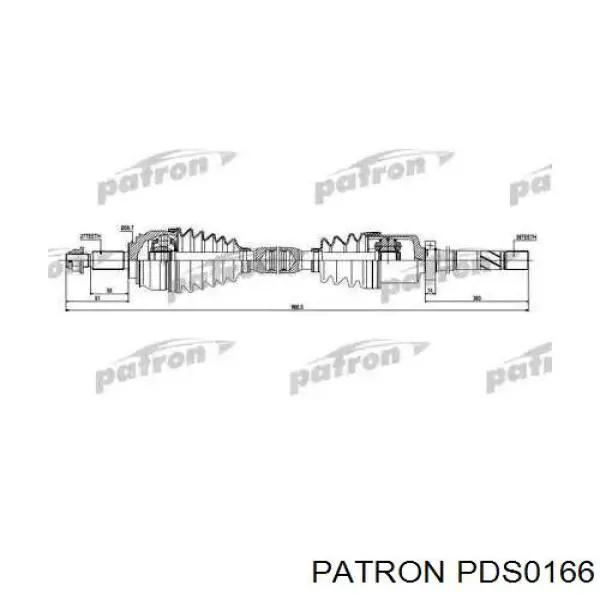 Піввісь (привід) передня, права PDS0166 Patron