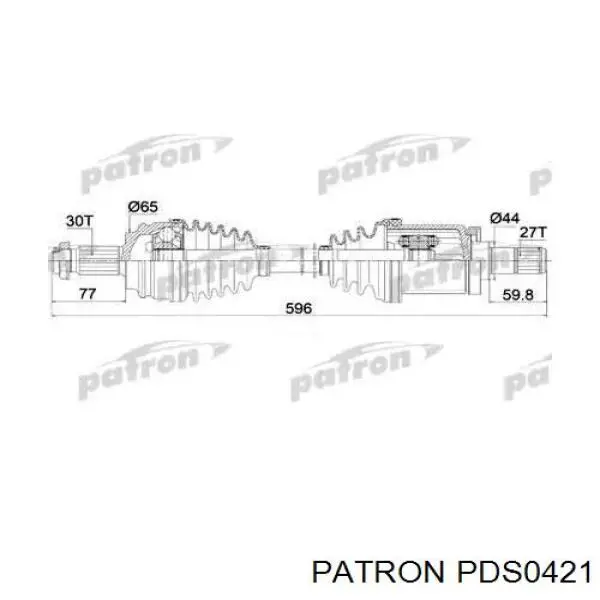Ліва піввісь 304667 GKN-Spidan