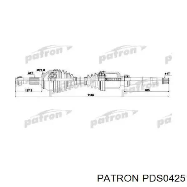 Купити 1349785080 Peugeot/Citroen Піввісь права