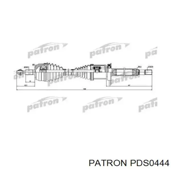 Піввісь (привід) передня, права PDS0444 Patron