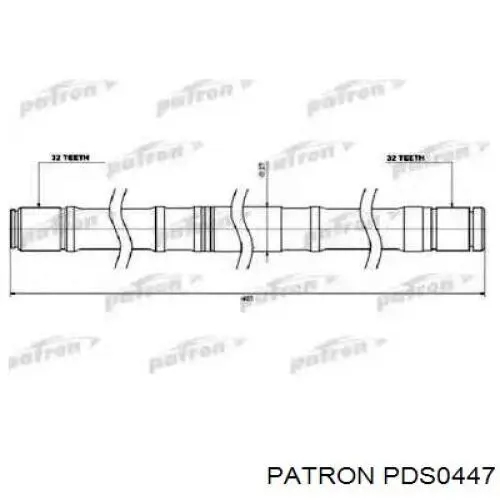 Піввісь (привід) передня, ліва PDS0447 Patron