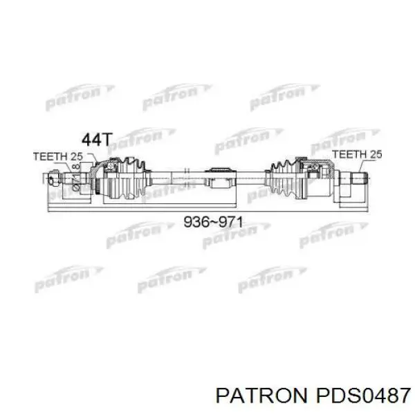 Купити 495002D010 Hyundai/Kia Піввісь права