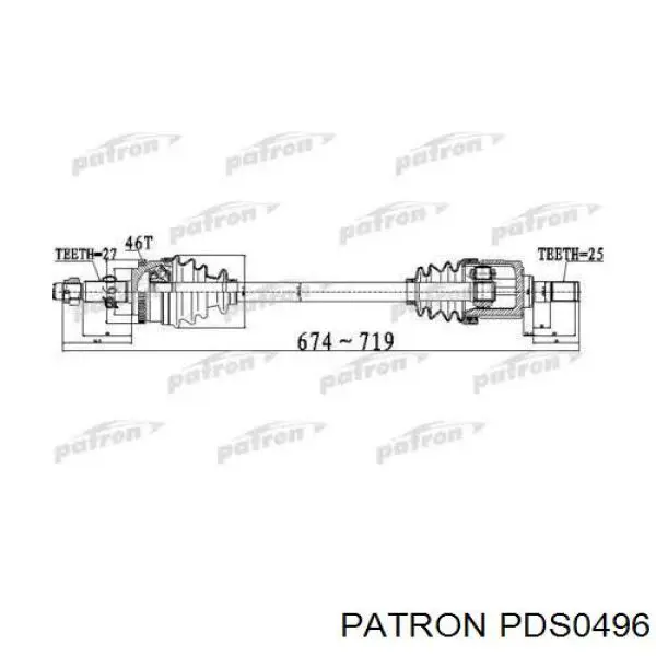 Привід передній лівий GSP 224283 ціна, від 81.63 USD