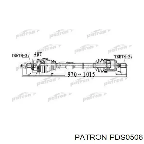  Піввісь (привід) передня, права Hyundai Sonata 6