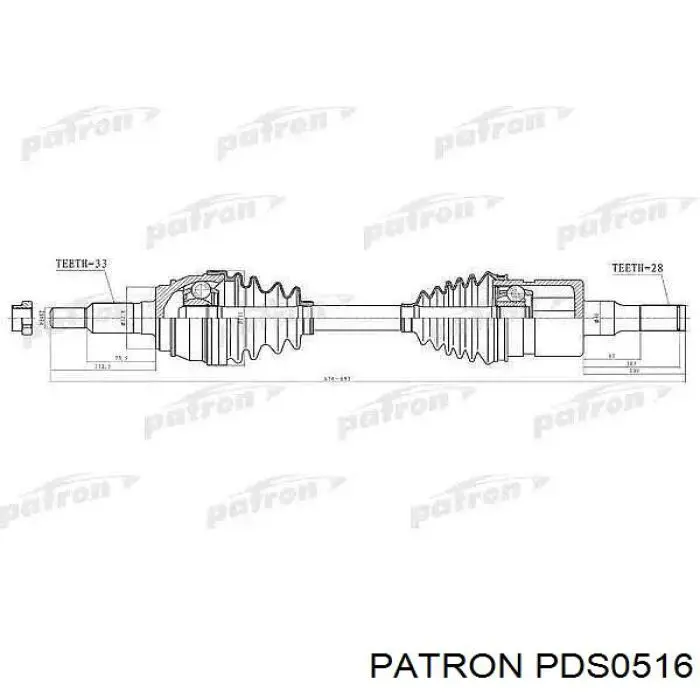 Піввісь (привід) передня, ліва KK38825600 Hyundai/Kia