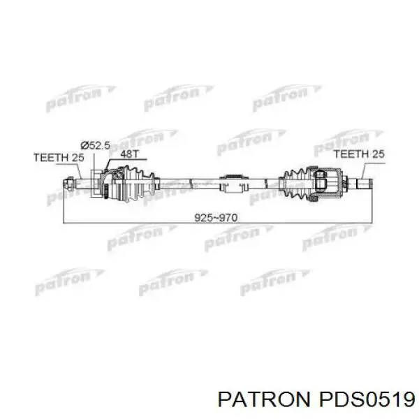 495001G051 Hyundai/Kia Привід передній правий