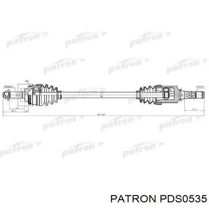 Піввісь (привід) передня, ліва PDS0535 Patron