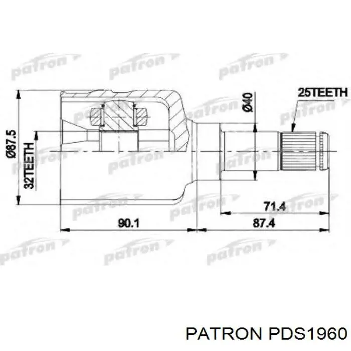 Ліва піввісь CH8080 Trakmotive/Surtrack