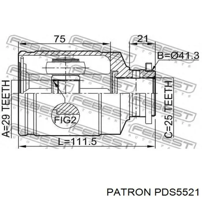 Піввісь (привід) передня XX28321AE02B Market (OEM)