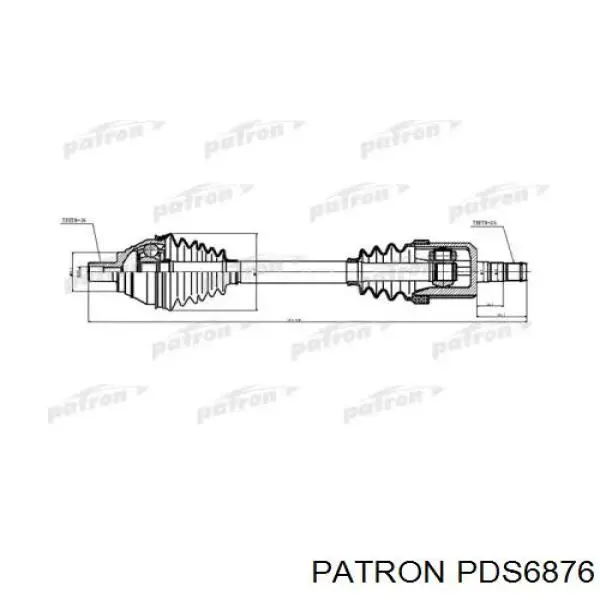 Ліва піввісь PDS6876 Patron