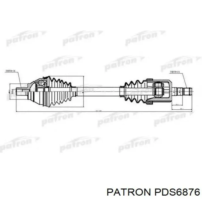 Купити PDS6876 Patron Ліва піввісь