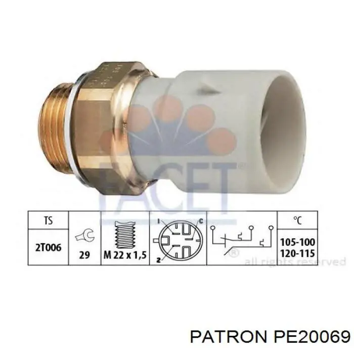 1846325 Opel Датчик радіатора