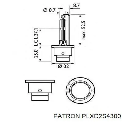 Лампочка ксеноновая PLXD2S4300 Patron