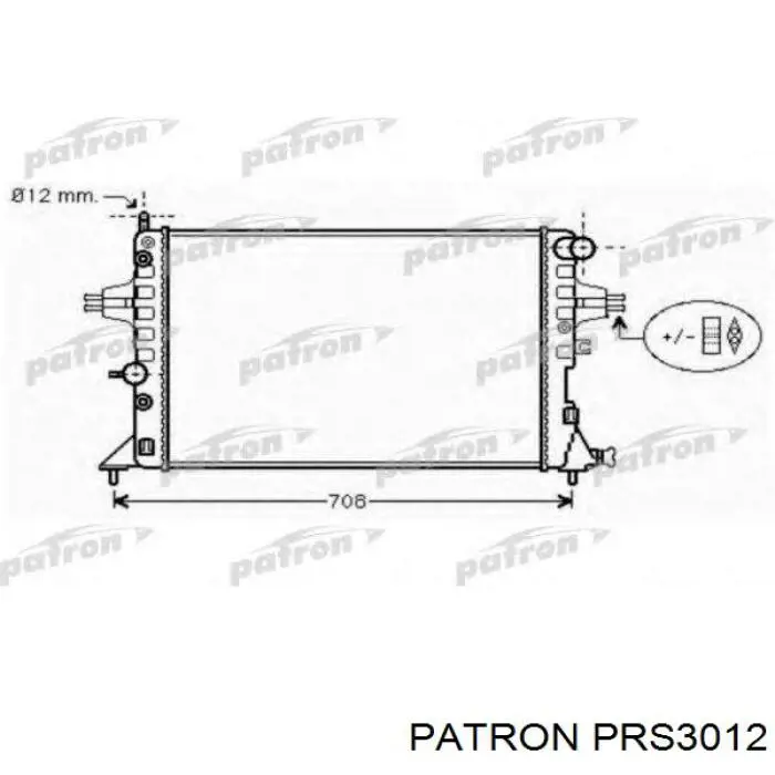 Радіатор охолодження двигуна PRS3012 Patron