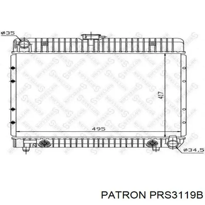 Радіатор охолодження двигуна PRS3119B Patron