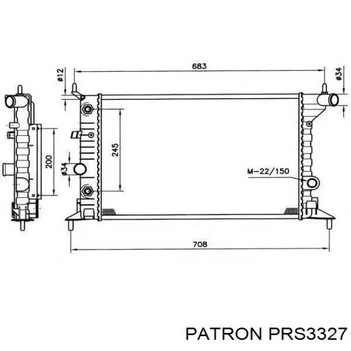 Купити PRS3327 Patron Радіатор двигуна