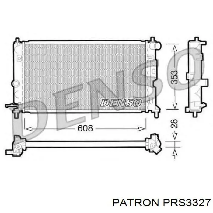 PRS3327 Patron Радіатор охолодження двигуна