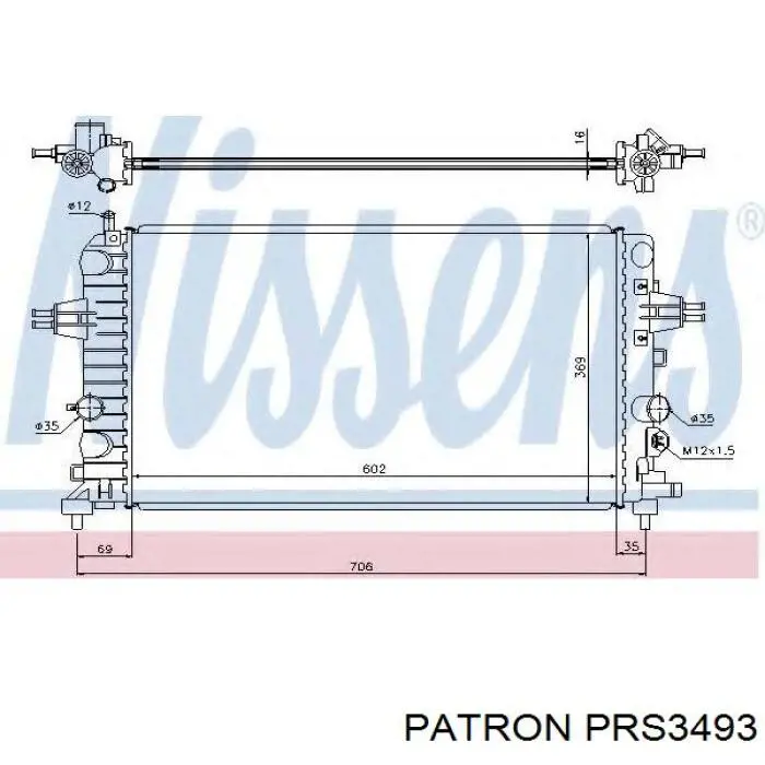 Радіатор основний Patron PRS3493 ціна, від 56.37 USD