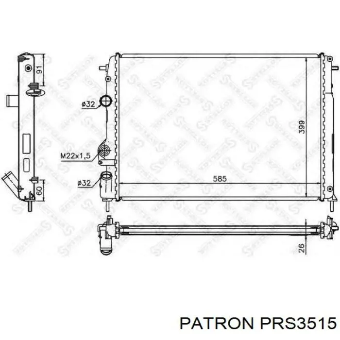 Радіатор основний Renault (RVI) 7700838133D ціна, від 61.89 USD