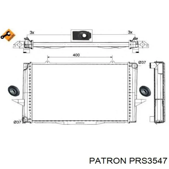Радіатор 65536 Nissens