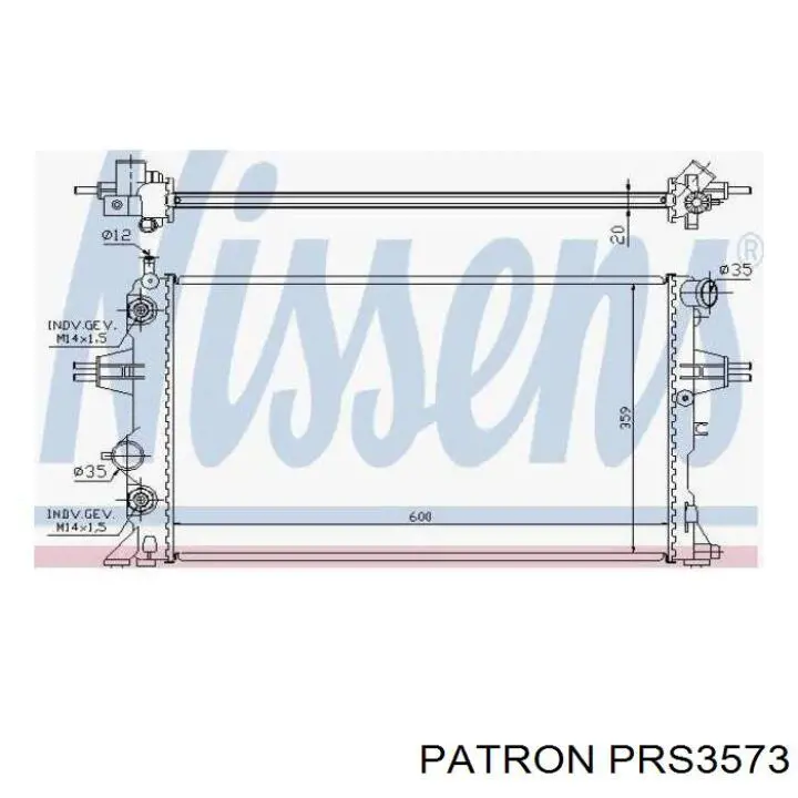 Радіатор охолодження двигуна PRS3573 Patron