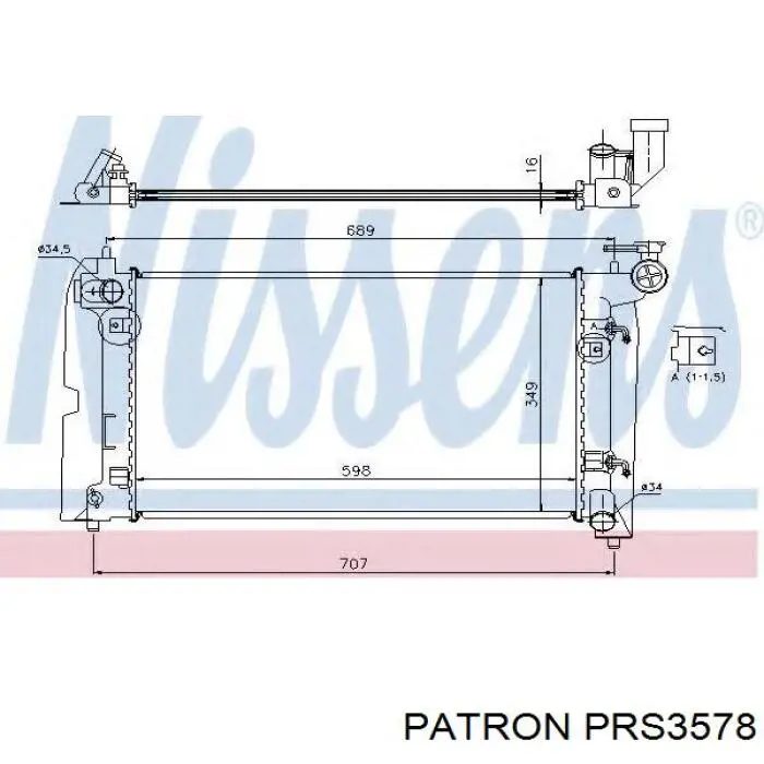 Радіатор охолодження двигуна PRS3578 Patron