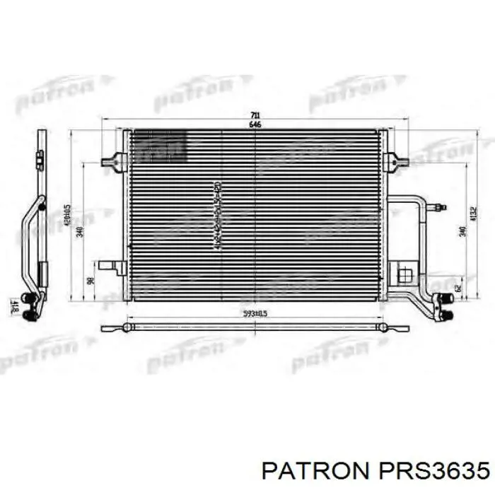 Радіатор кондиціонера 606153 Hart