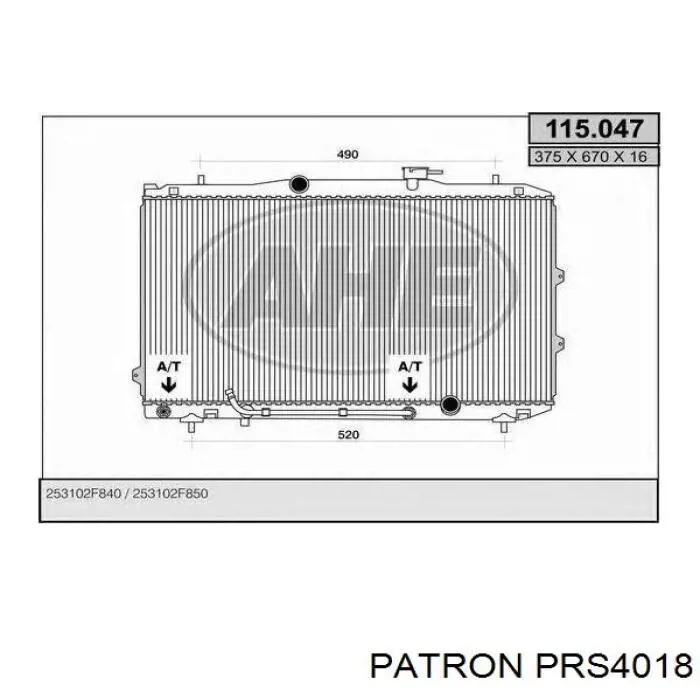 Радіатор основний Hyundai/Kia 253102F900 ціна, від 76.12 USD